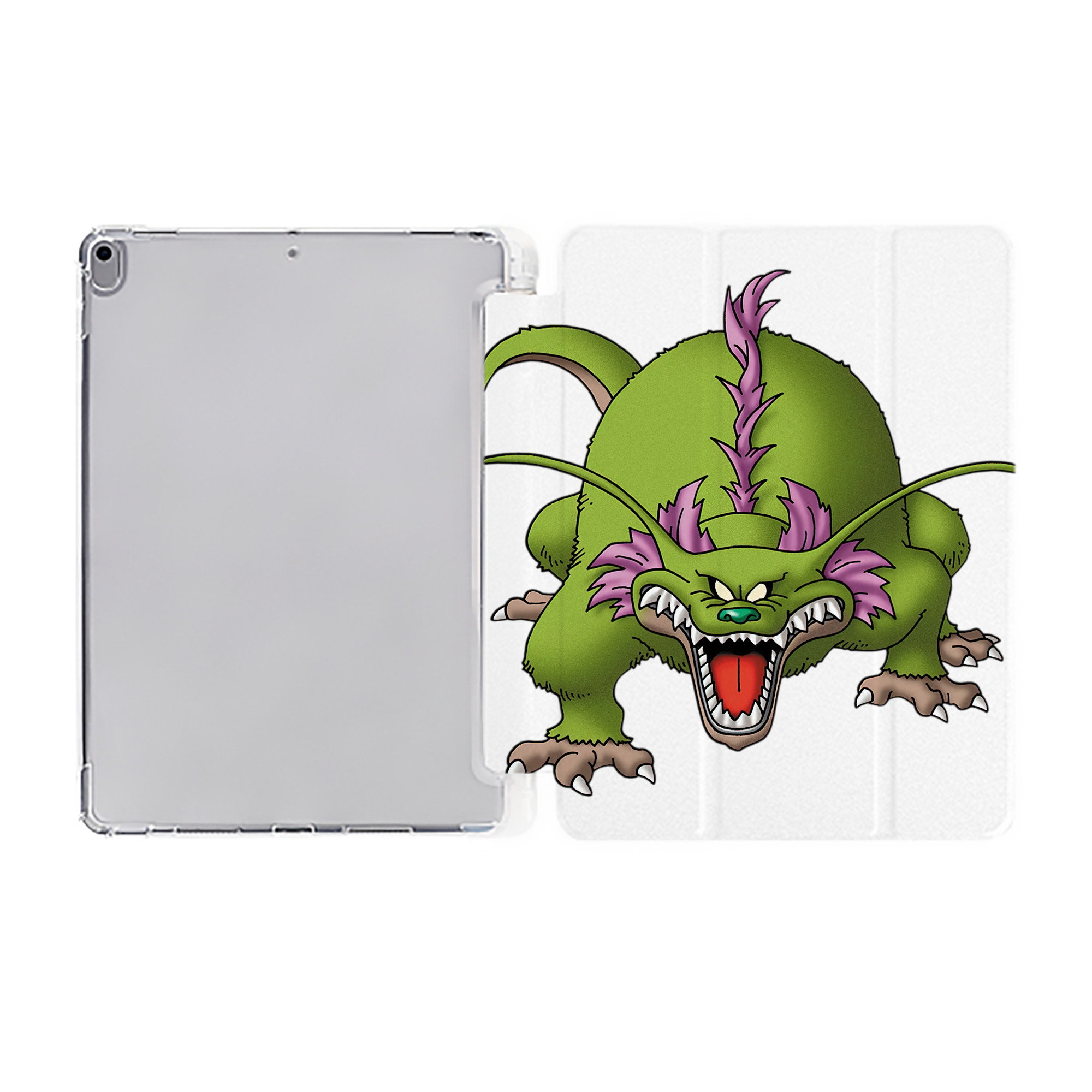 （画像用） ドラゴンクエスト Doragon Kuesuto Dragon Quest IPad ケース ペン収納付き 三つ折りスタンド PUレザー×シリコン 対応機種9.5/10.5/10.9インチ